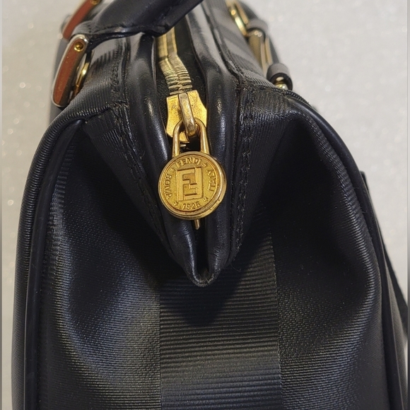 ** SOLD on VC** Vintage FENDI Black Stripe Mini Bag - Picture 8 of 14
